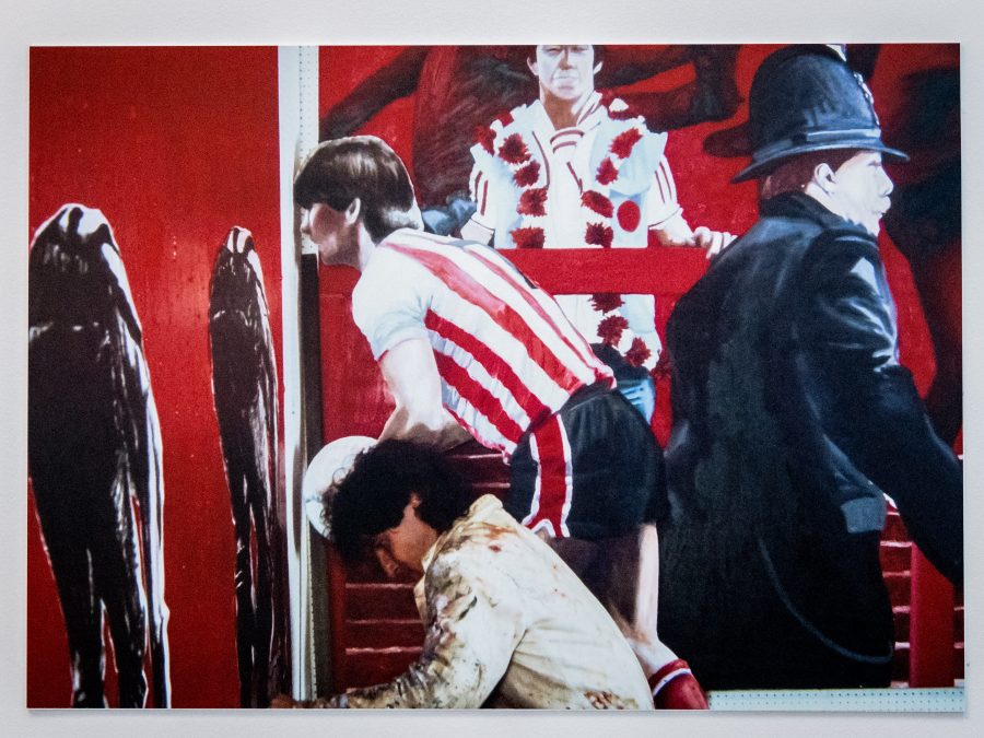 Painting from Chris Stevens residency at Sunderland Football Club 1983/84